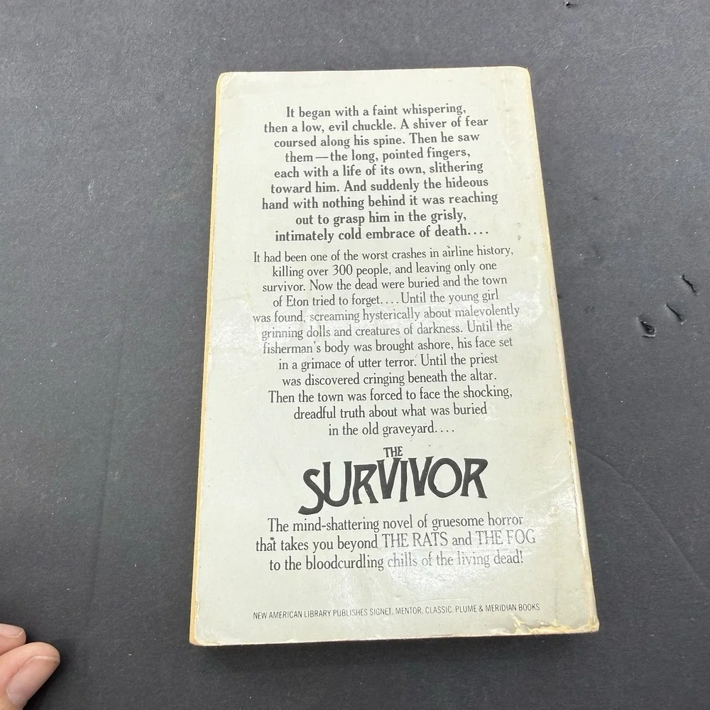 The Survivor James Herbert Paperback 1977 Signet Horror